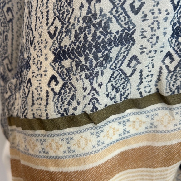 Calypso St Barth 100% Silk Cover Up - Size S - Blues and Gold - Picture 7 of 12